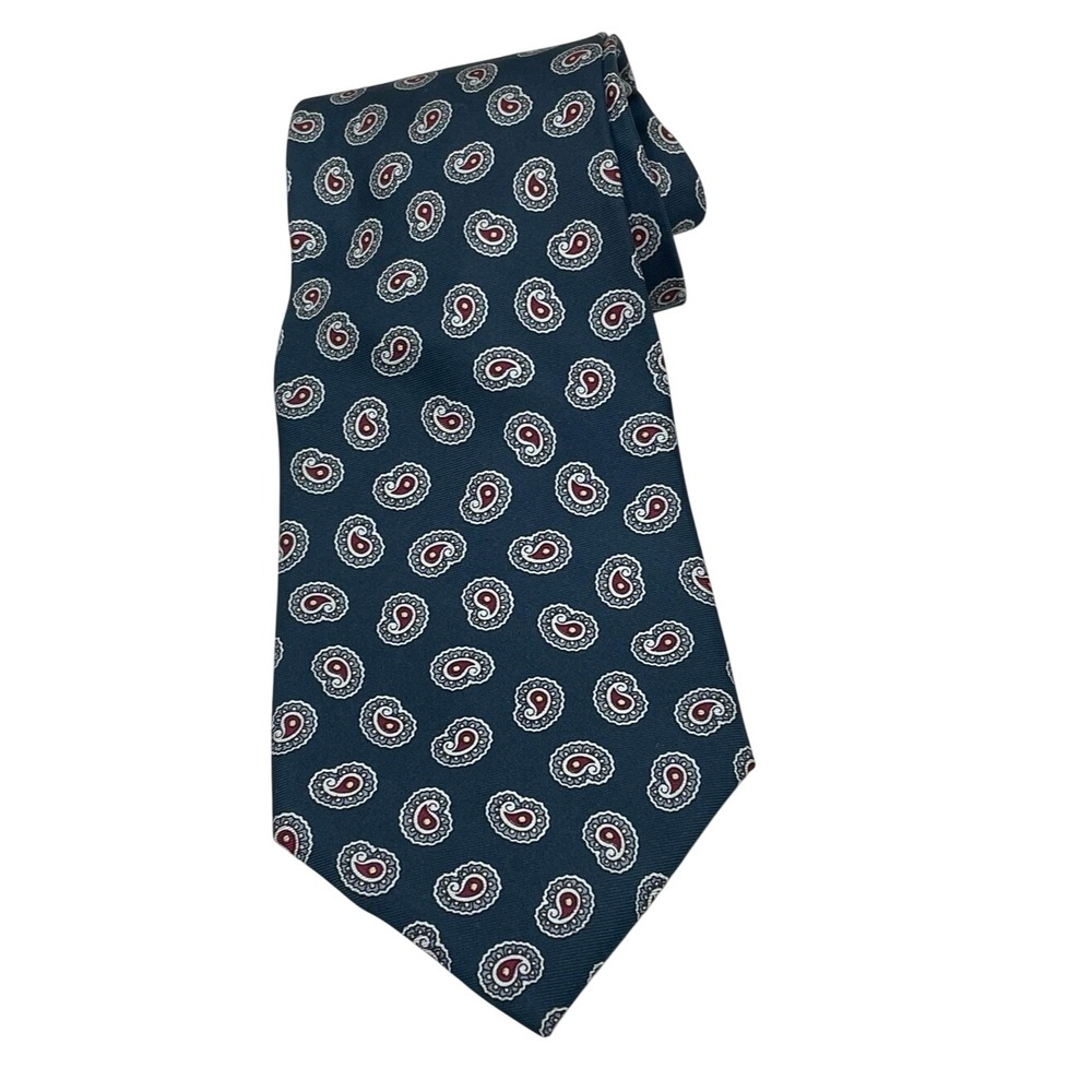 Givenchy Monsieur Navy Paisley Silk Necktie Classic